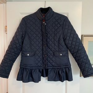 Quilted peplum jacket